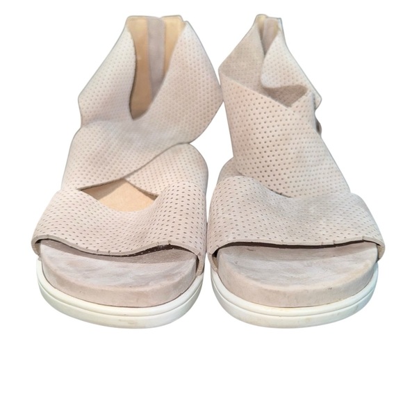 EILEEN FISHER Sport 3 Leather Platform Sneakers Beige Size 11 - Picture 4 of 16